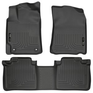Toyota Camry Floor Liners - Front + Rear - Husky Liners - WeatherBeater Combo - Black - 2012